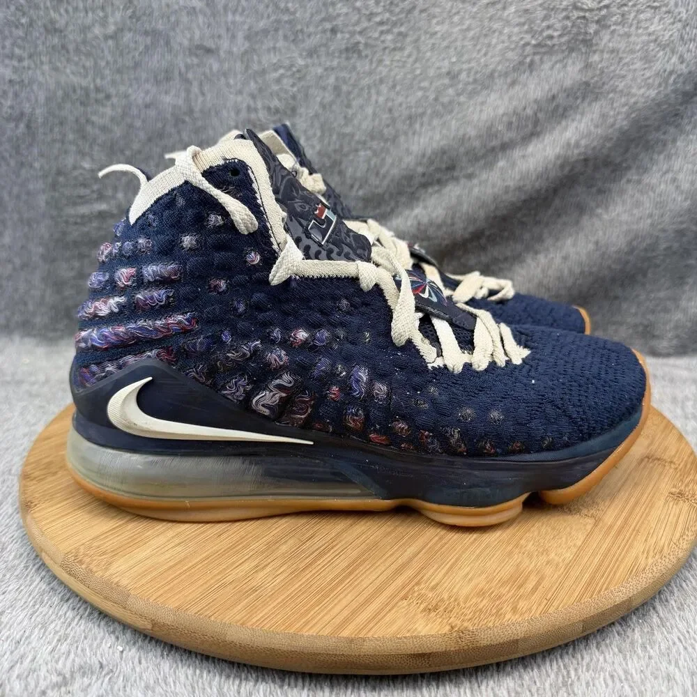 Nike LeBron 17 Shoes Mens Size 5.5 Blue High Top Basketball Sneakers CD5056-400